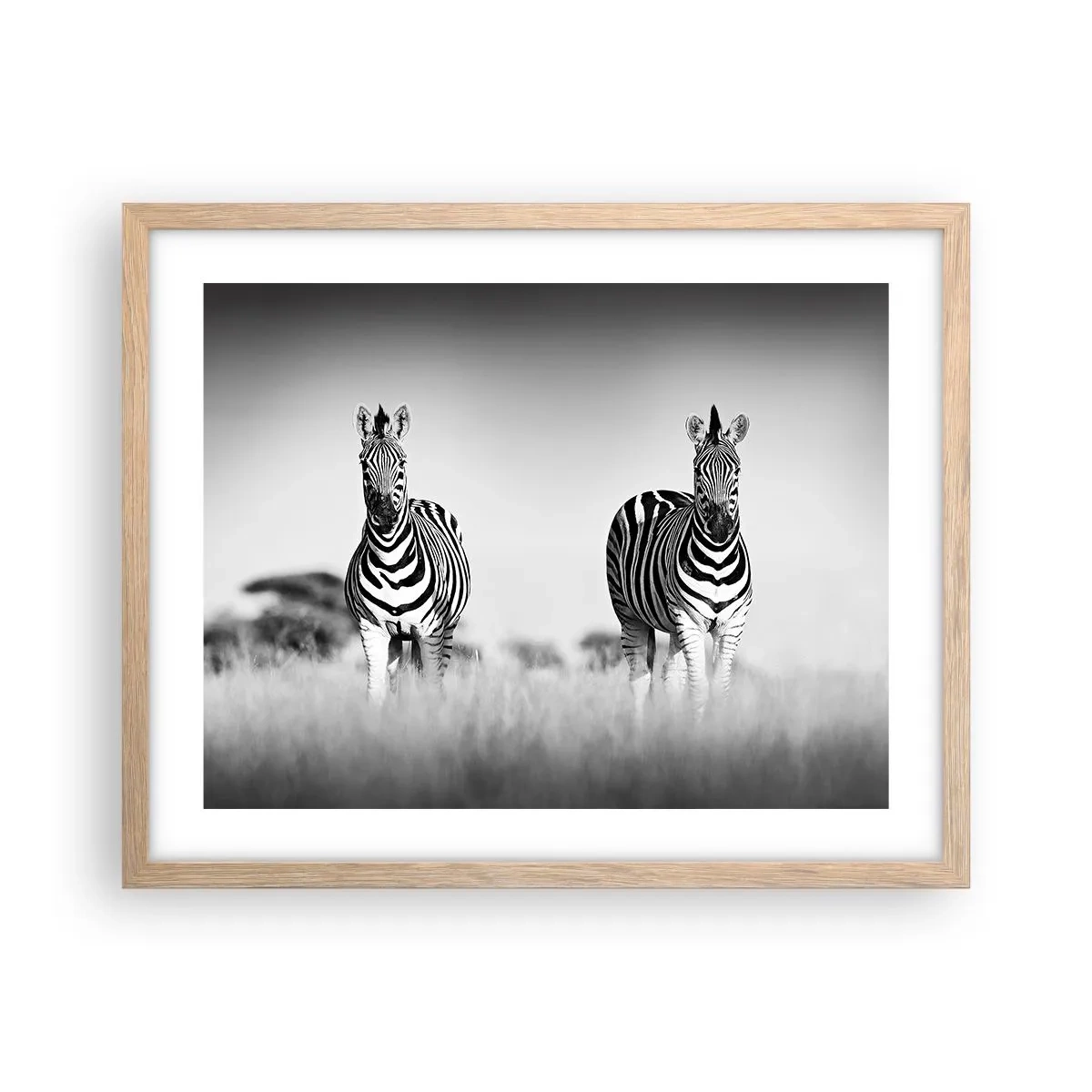 Poster in light oak frame - After All the World is Black and White - 50x40 cm