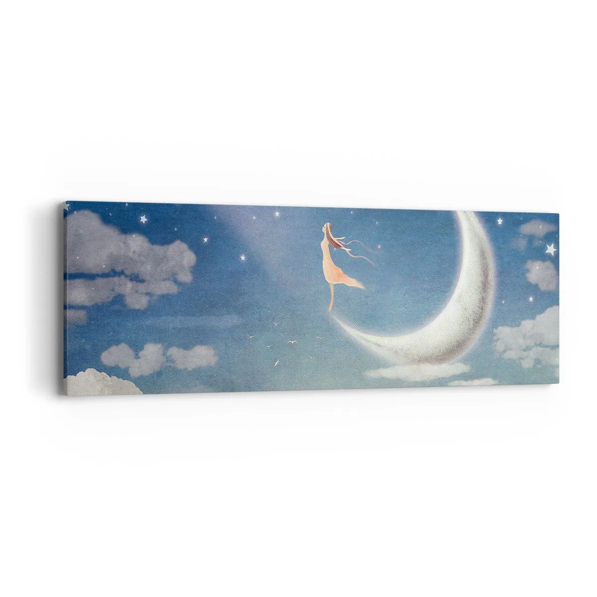 Canvas picture - Blue Suitor - 90x30 cm