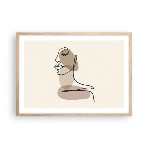 Poster in light oak frame - Certain Line of Beauty - 70x50 cm