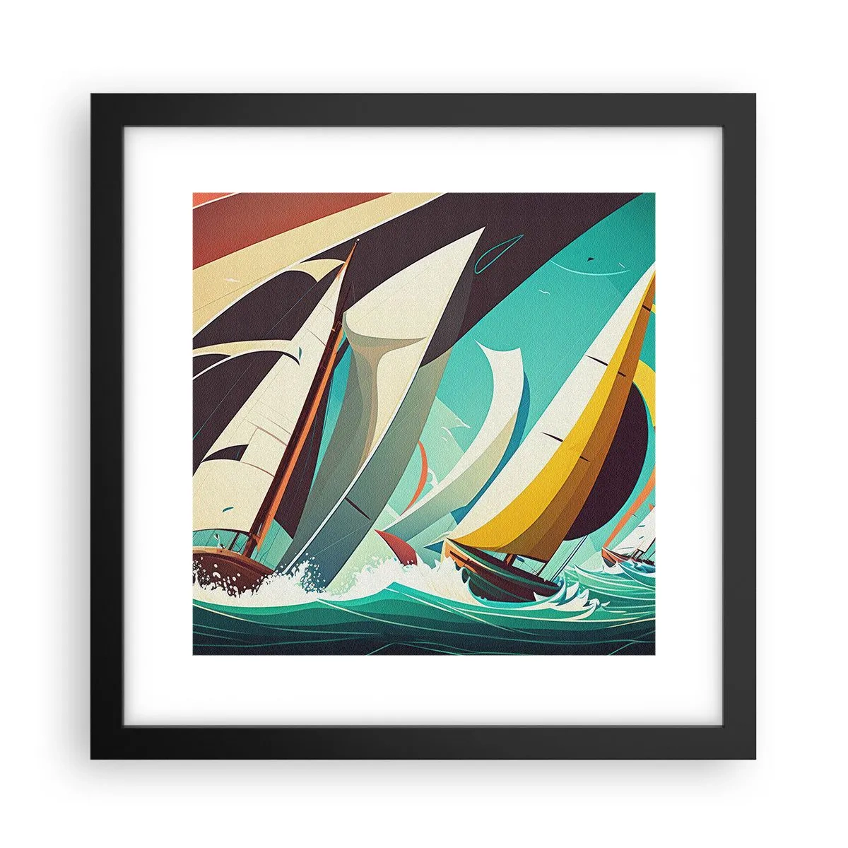 Poster in black frame - Standing Up to Elements - 30x30 cm