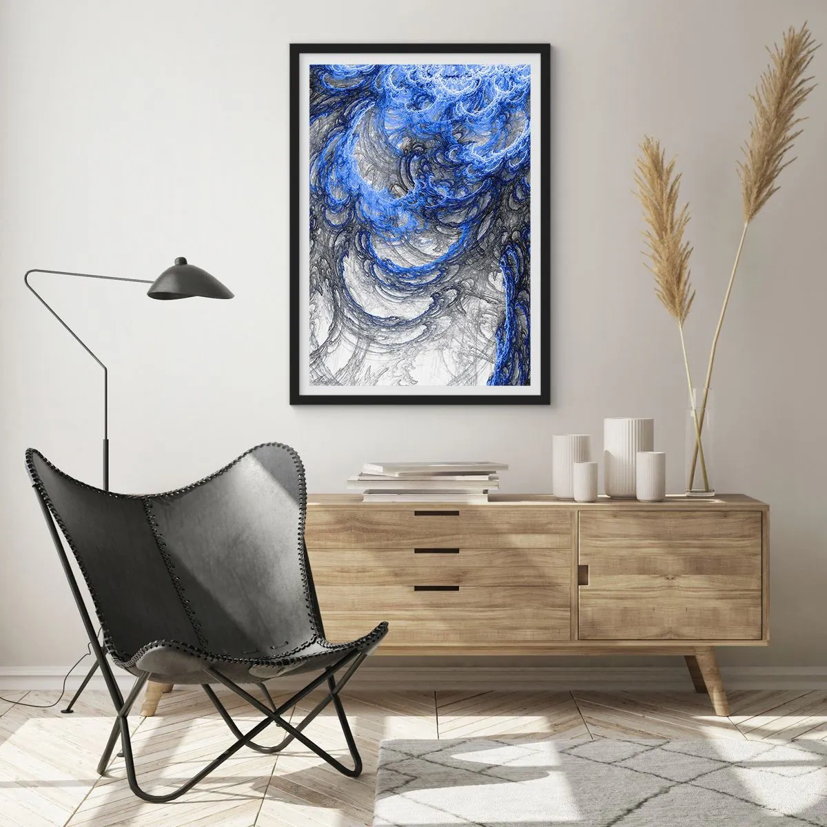 Poster in black frame - Birth of a Wave - 70x100 cm