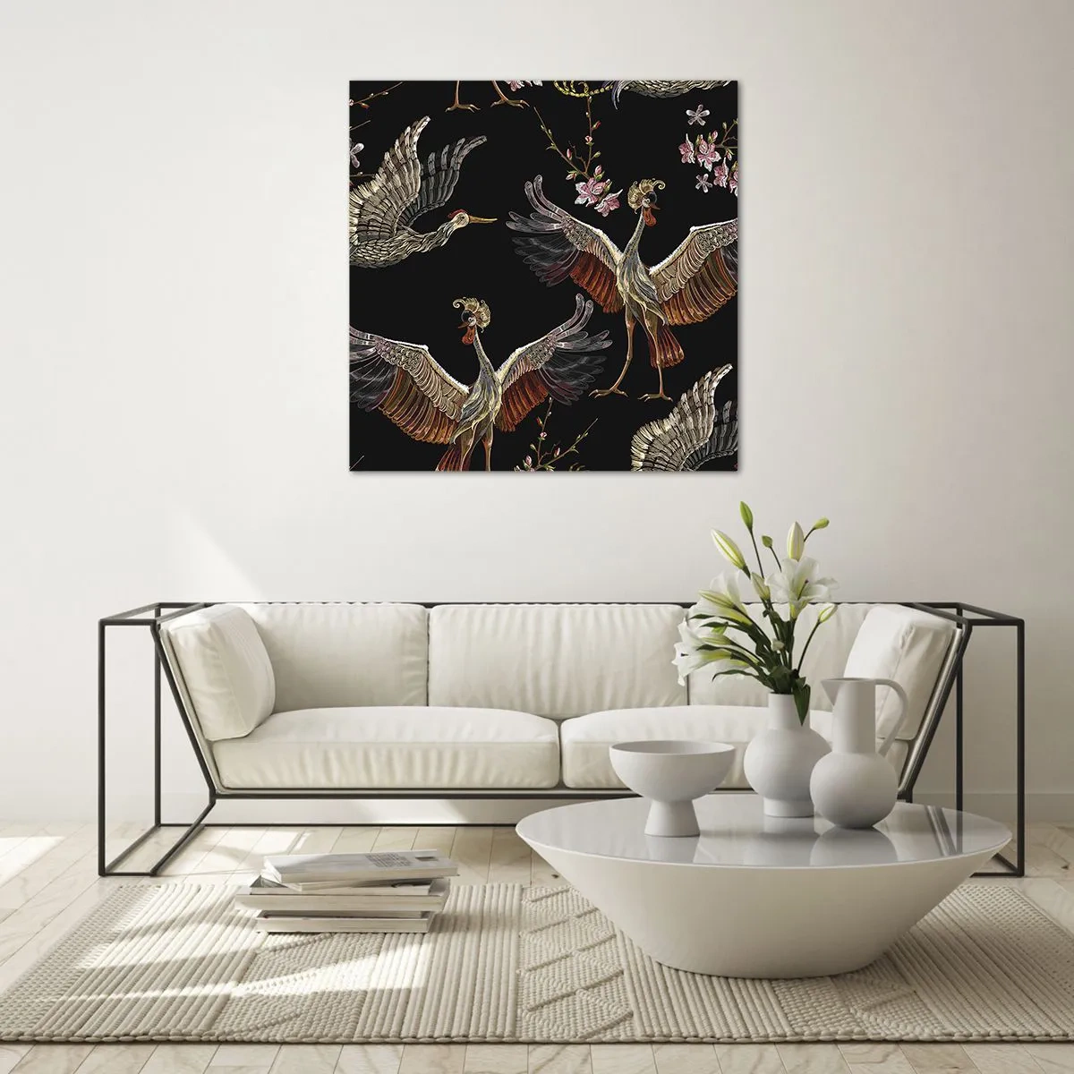 Glass picture - Fairy Tale Bird - 30x30 cm