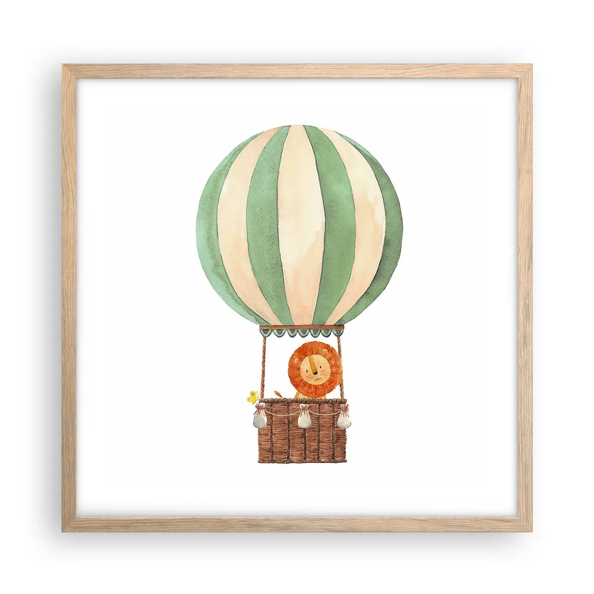 Poster in light oak frame - Leon's Adventures - 50x50 cm