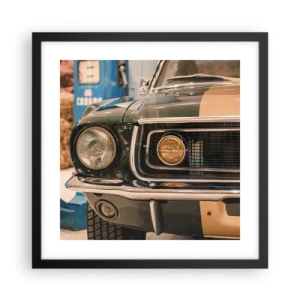 Poster in black frame - Encounter with the Legend - 40x40 cm