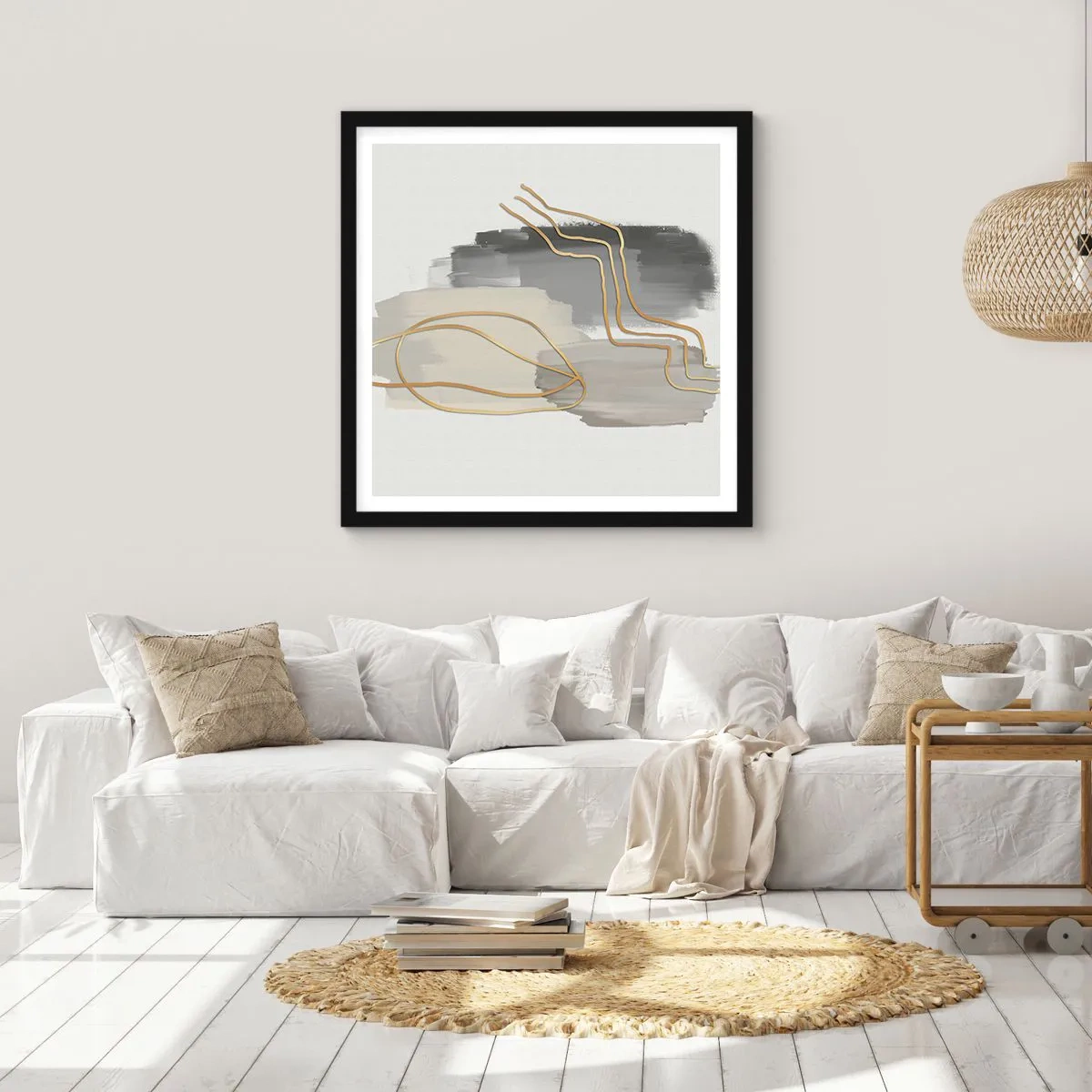 Poster in black frame - Persistance and Movement - 40x40 cm