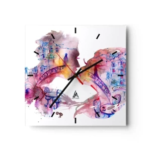 Wall clock - Clock on glass - Secret Bridge Of Sighs - 40x40 cm