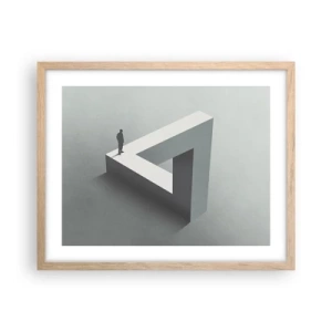 Poster in light oak frame - And Yet It Is Possible - 50x40 cm