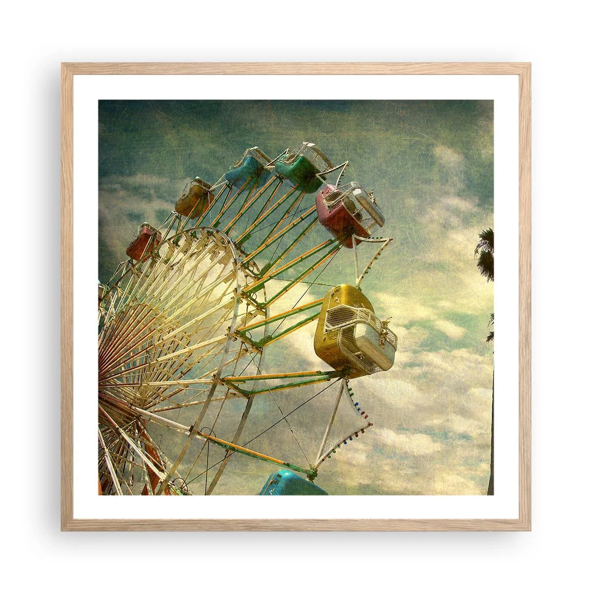 Poster in light oak frame - There Will Be Fun… - 60x60 cm