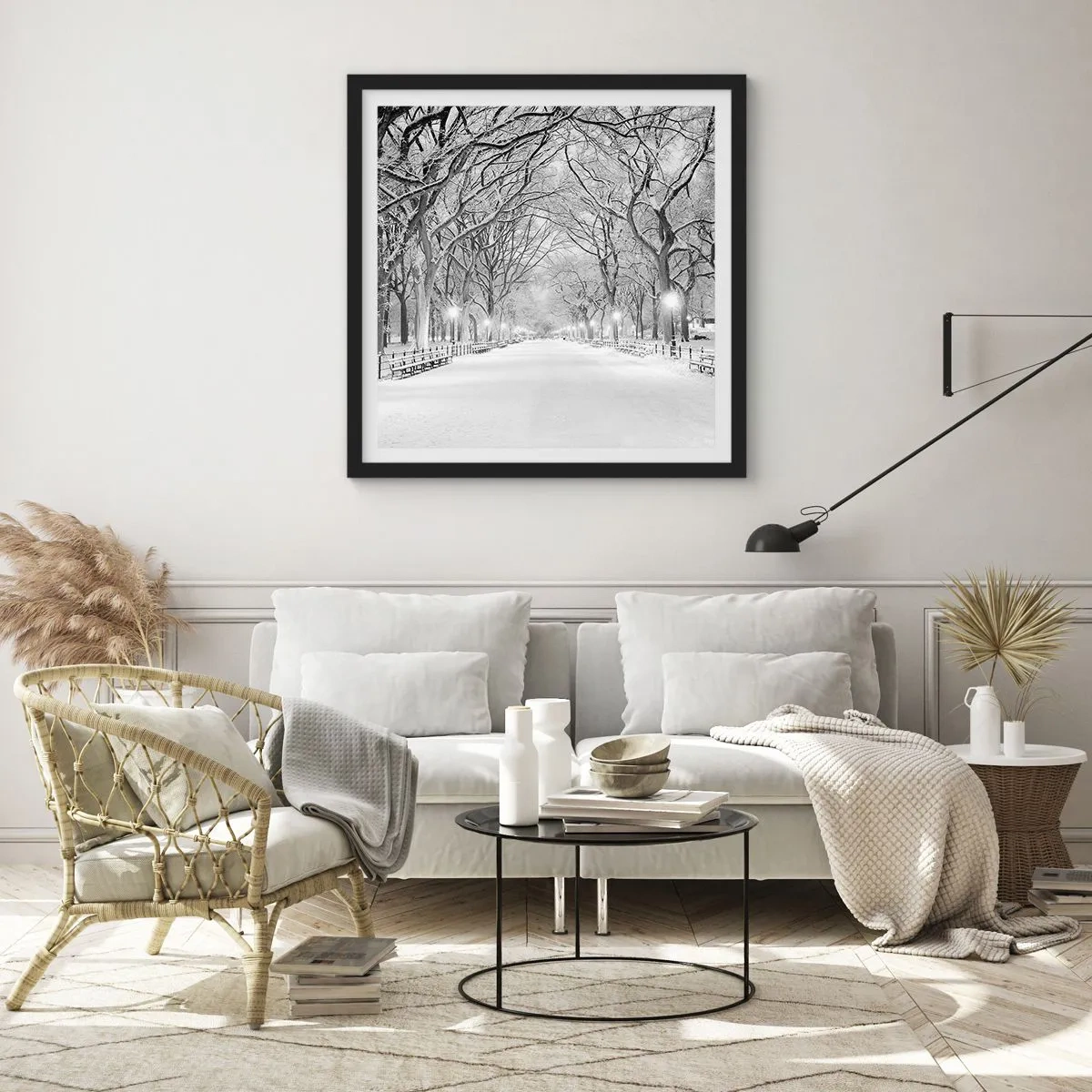 Poster in black frame - Four Seasons: Winter - 30x30 cm