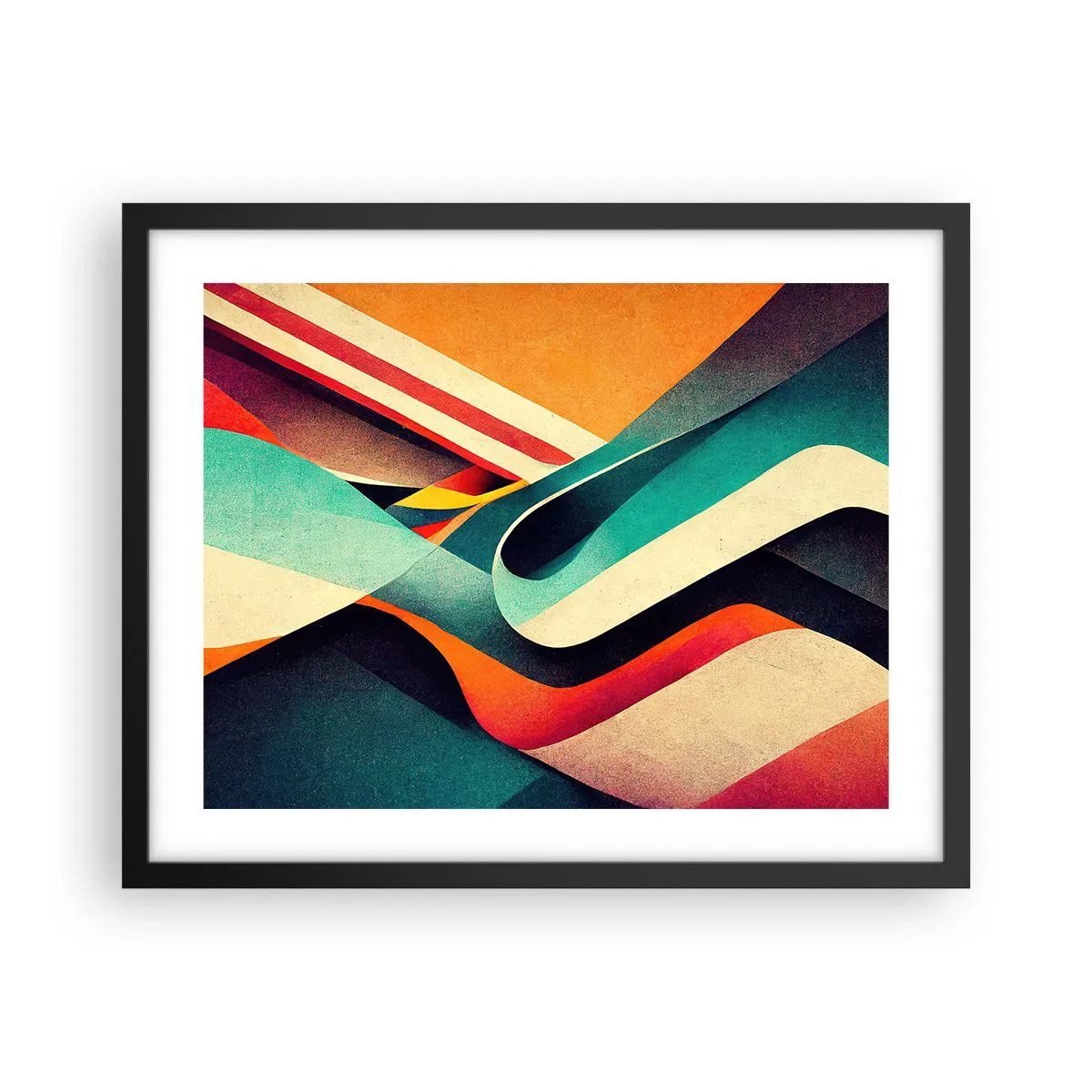 Poster in black frame - Intense Composition - 50x40 cm