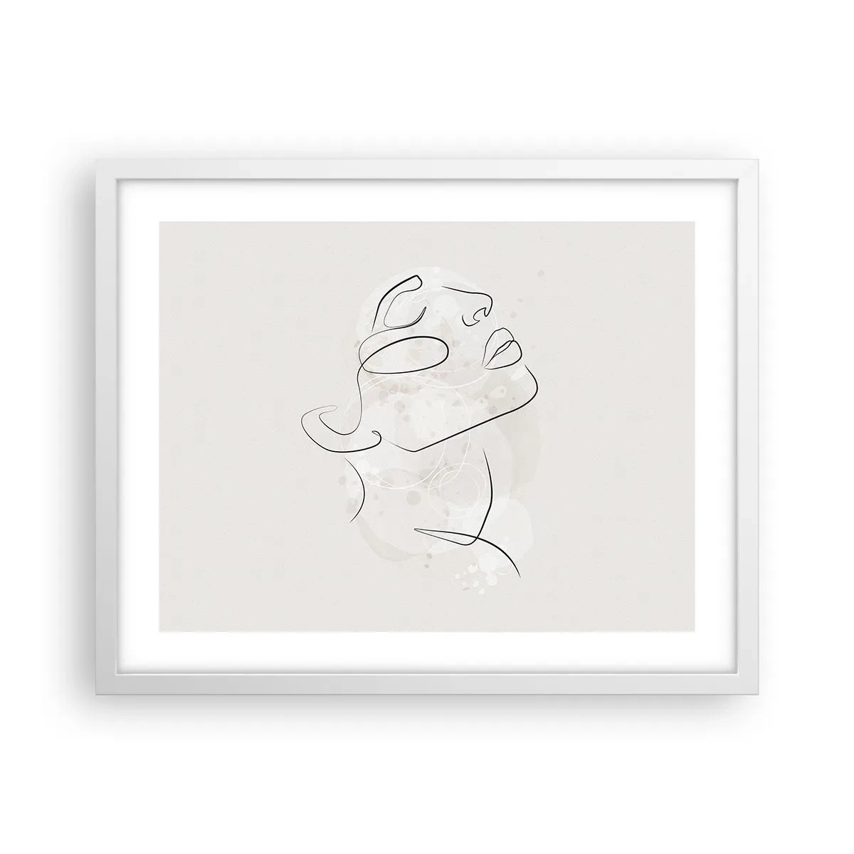 Poster in white frmae - Outline of Happiness - 50x40 cm