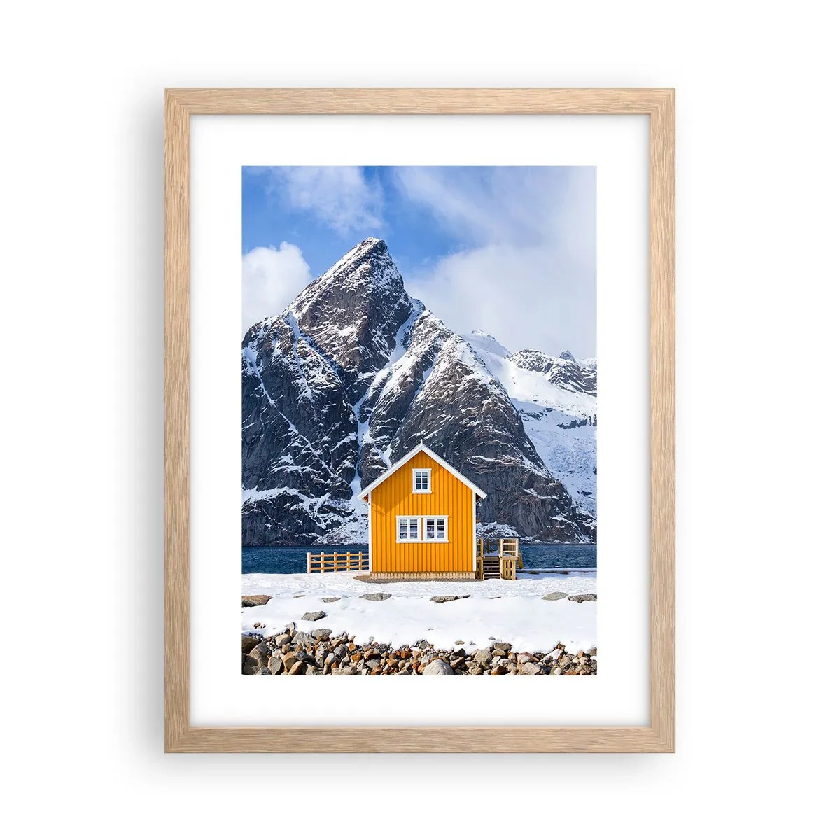 Poster in light oak frame - Scandinavian Holiday - 30x40 cm
