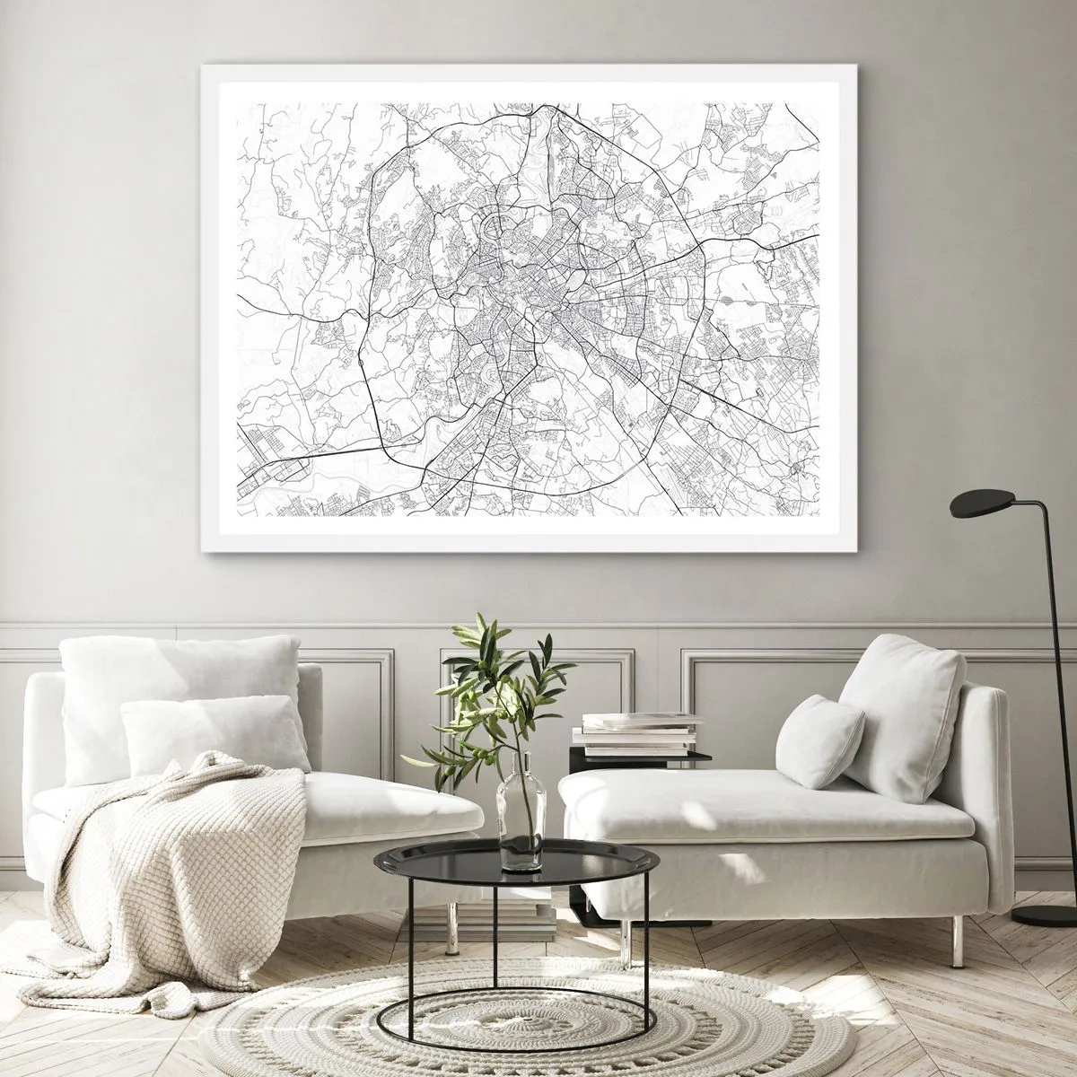 Poster in white frmae - Roman Circle - 40x30 cm