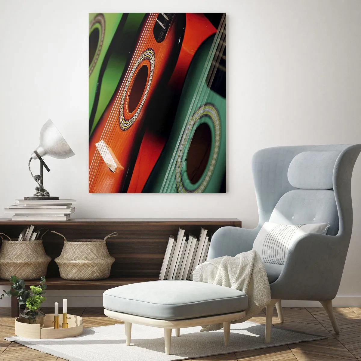 Glass picture - Guitar Has Many Shades - 50x70 cm