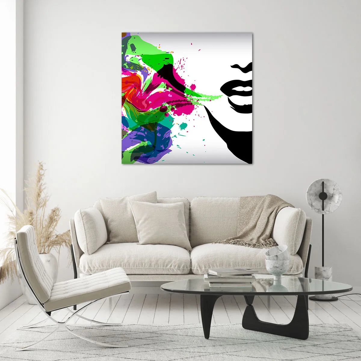 Glass picture - Tale in Colours of a Rainbow - 30x30 cm