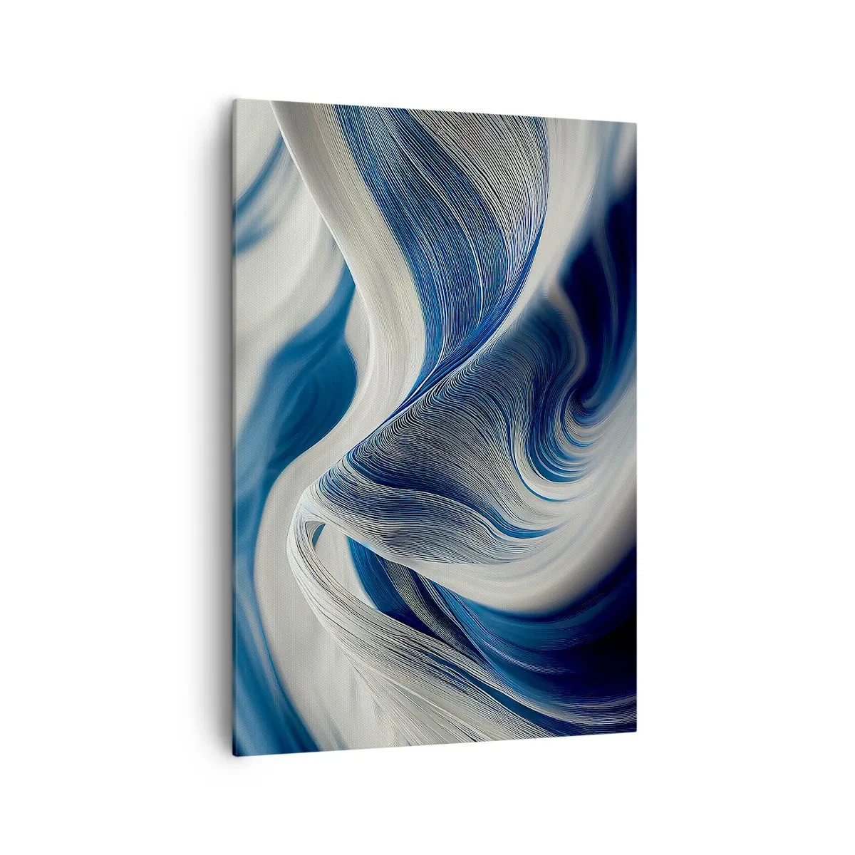 Canvas picture - Fluidity of Blue and White - 70x100 cm