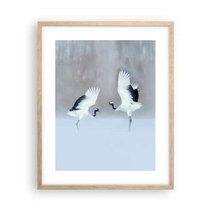 Poster in light oak frame - Dance in the Fog - 40x50 cm