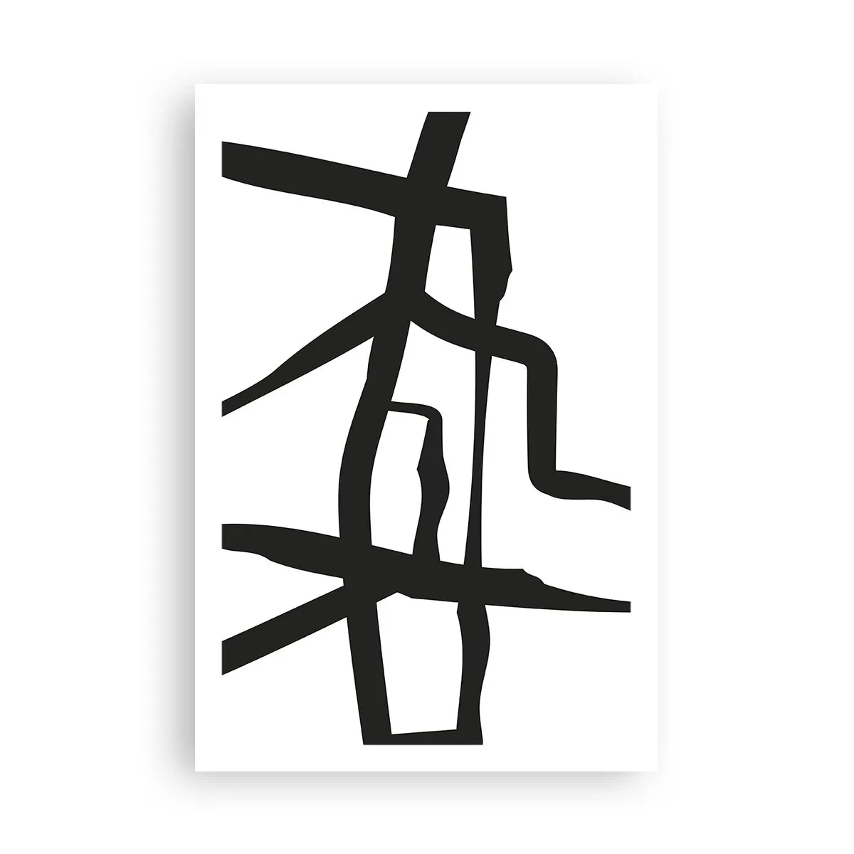 Poster - Black and White Construction - 61x91 cm