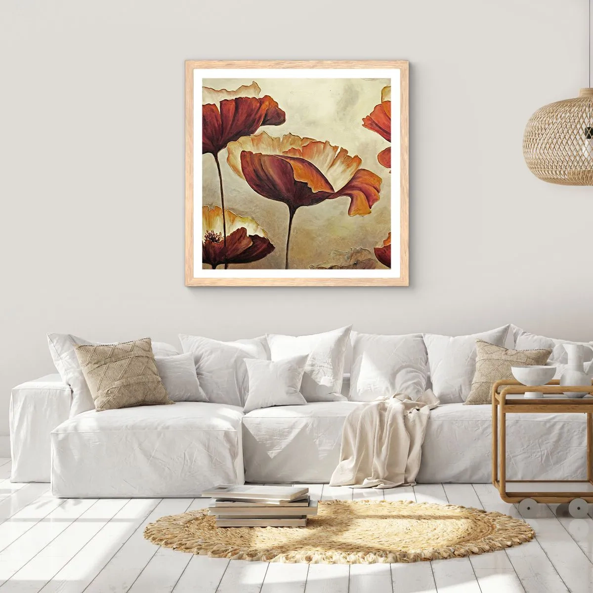 Poster in light oak frame - Piece of Meadow - 30x30 cm