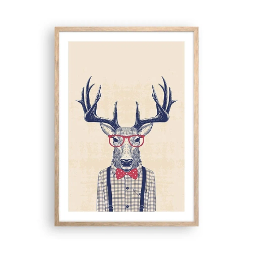 Poster in light oak frame - Fun Extravagance - 50x70 cm