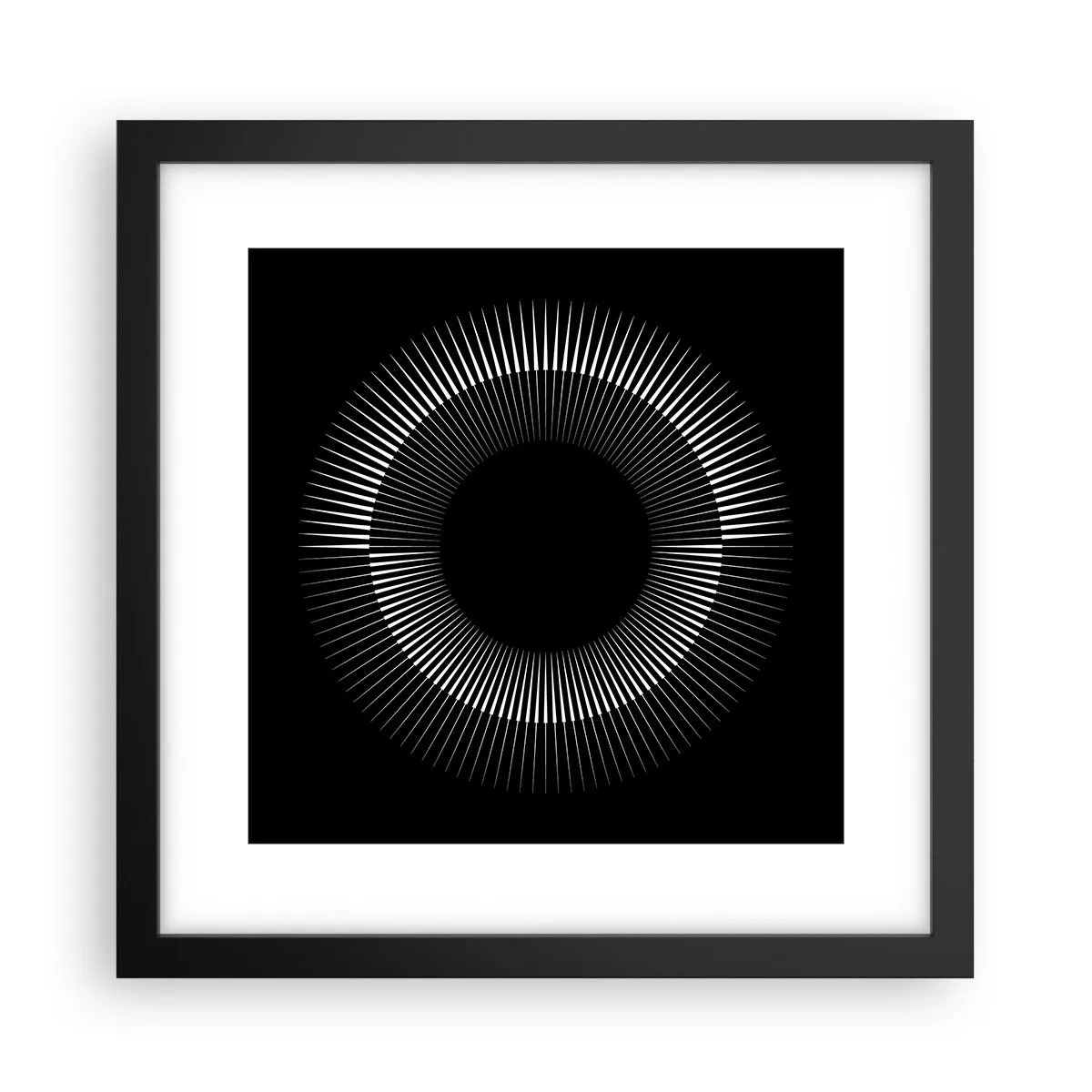 Poster in black frame - Black Sun - 30x30 cm