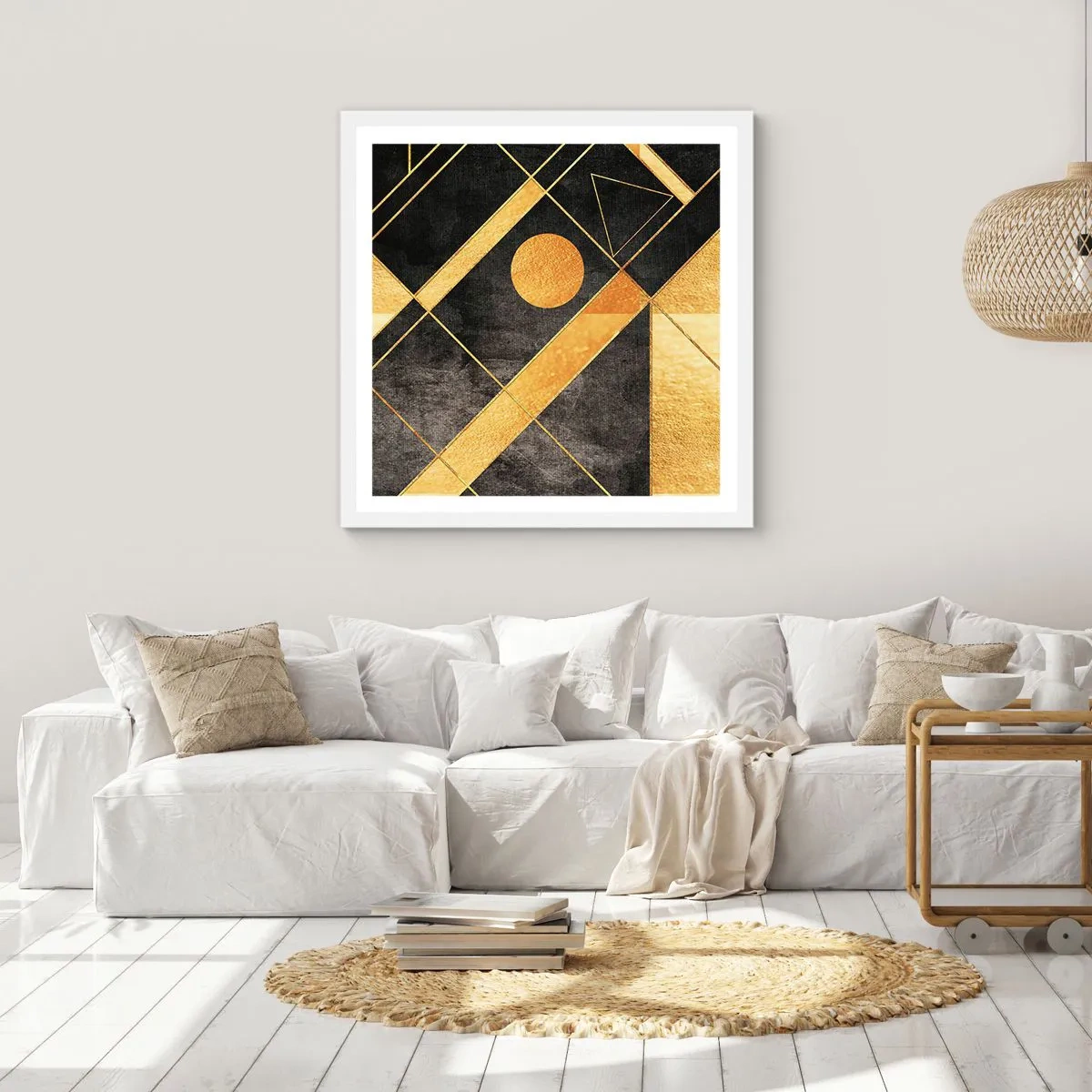 Poster in white frmae - Sun of the Desert - 60x60 cm
