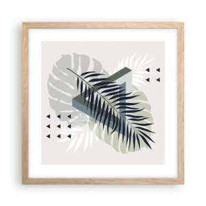 Poster in light oak frame - Nature and Geometry - Two Orders? - 40x40 cm