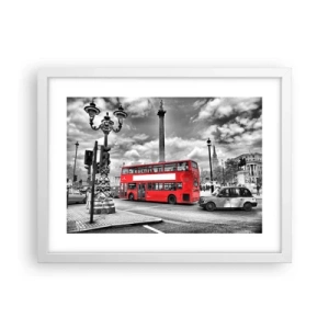 Poster in white frmae - Real Bloodstream of a City - 40x30 cm