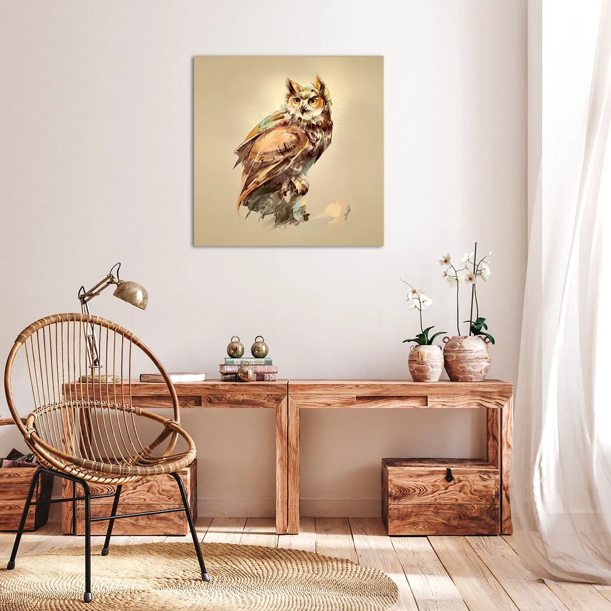 Canvas picture - The Wisest Owl - 30x30 cm