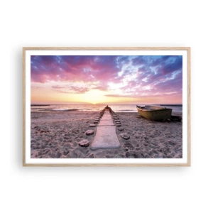 Poster in light oak frame - Moments of Profound Experience - 100x70 cm