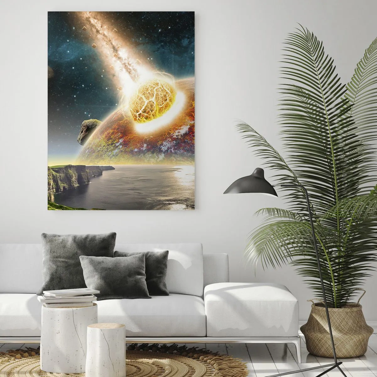 Glass picture - Space Drama - 50x70 cm