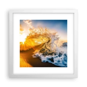 Poster in white frmae - Playing with Sand - 30x30 cm