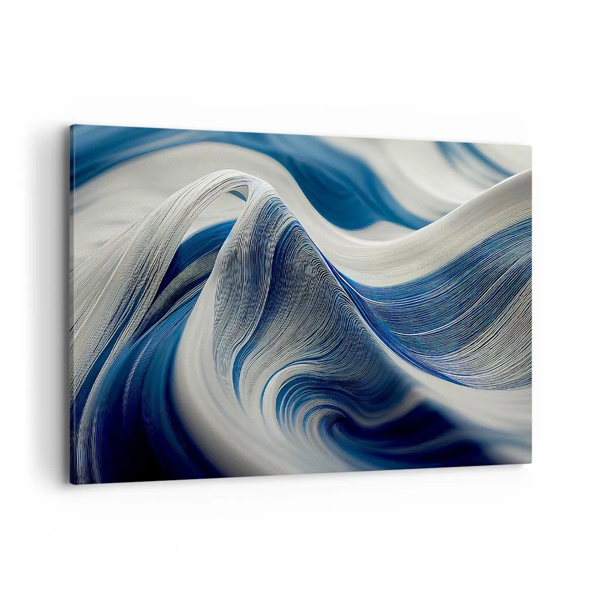 Canvas picture - Fluidity of Blue and White - 100x70 cm