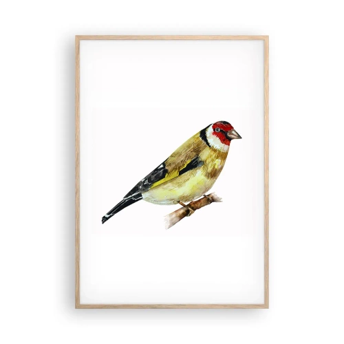 Poster in light oak frame - Bird Portrait - 70x100 cm