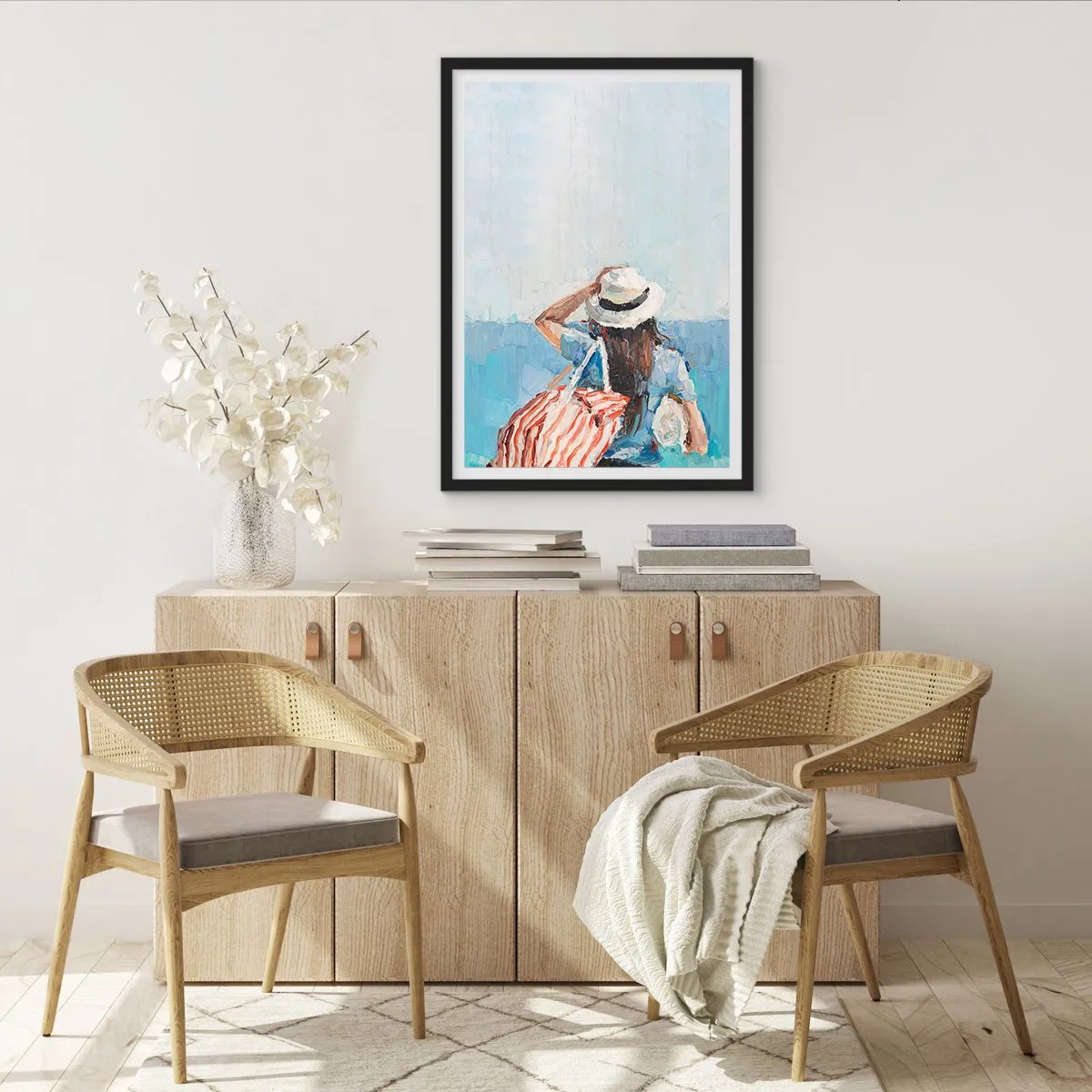 Poster in black frame - Welcome to Holiday - 61x91 cm