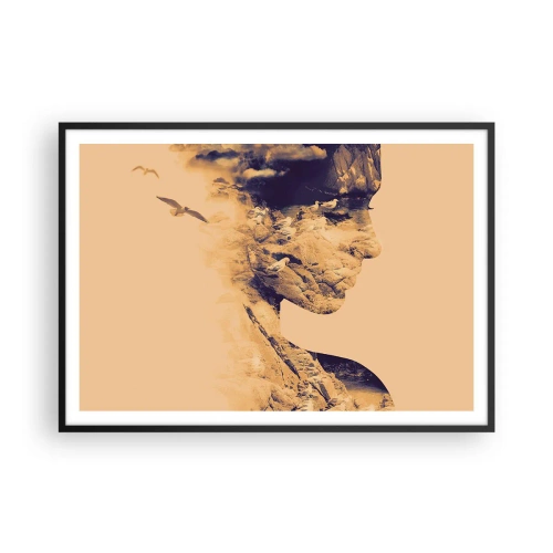 Poster in black frame - Naturally Beautiful - 100x70 cm