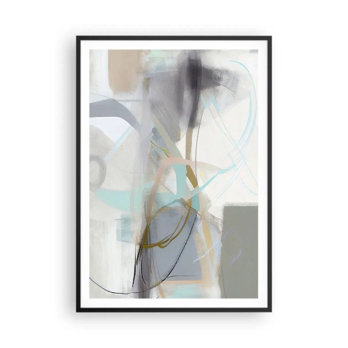 Poster in black frame - Foggy Abstract - 70x100 cm