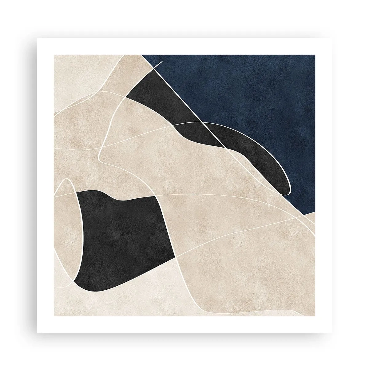 Poster - Abstract Composition - Contrast of Colours - 60x60 cm