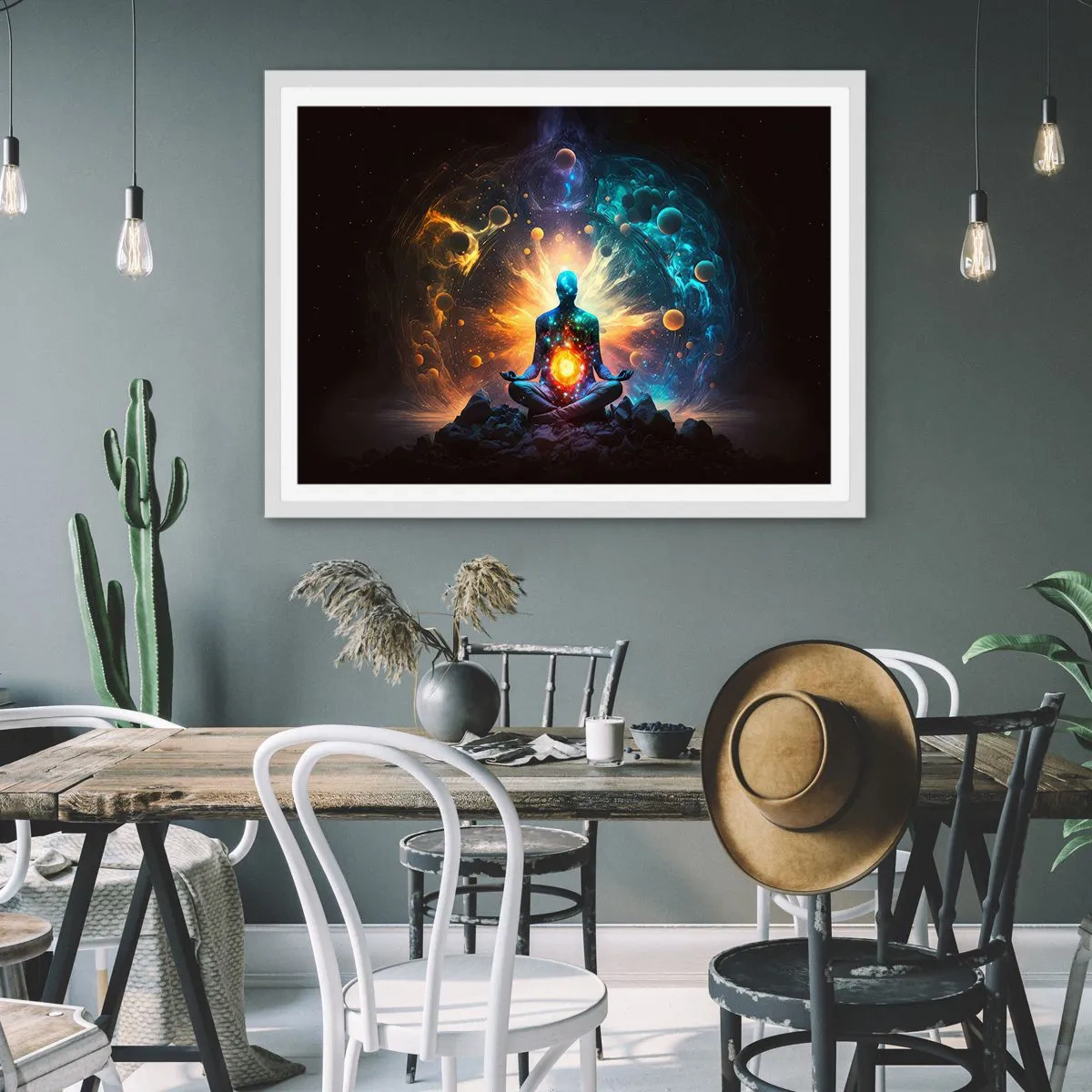 Poster in white frmae - Cosmic Calm - 70x50 cm