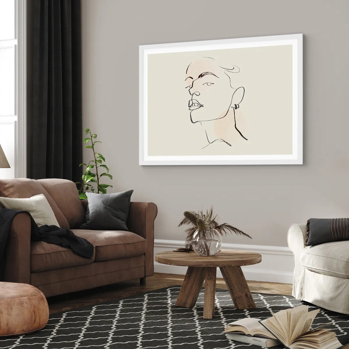 Poster in white frmae - Proud Look - 100x70 cm