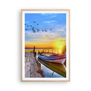 Poster in light oak frame - Goodbye, See You tomorrow - 61x91 cm