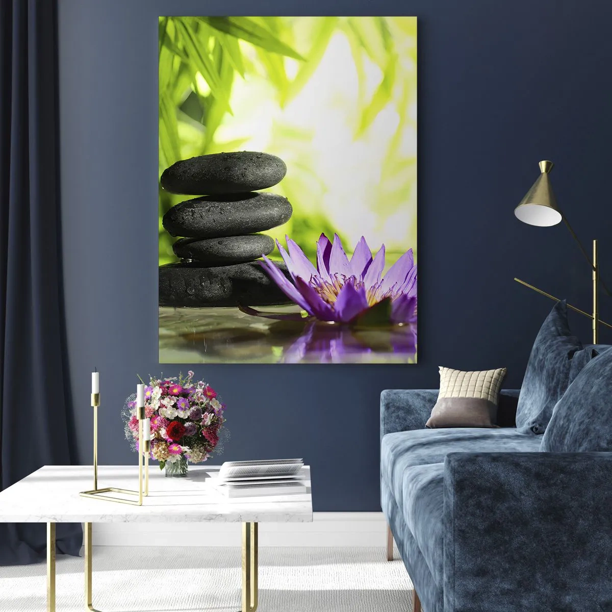 Glass picture - In a Bamboo Grove - 80x120 cm