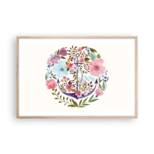 Poster in light oak frame - Good Dream of a Sailor - 91x61 cm