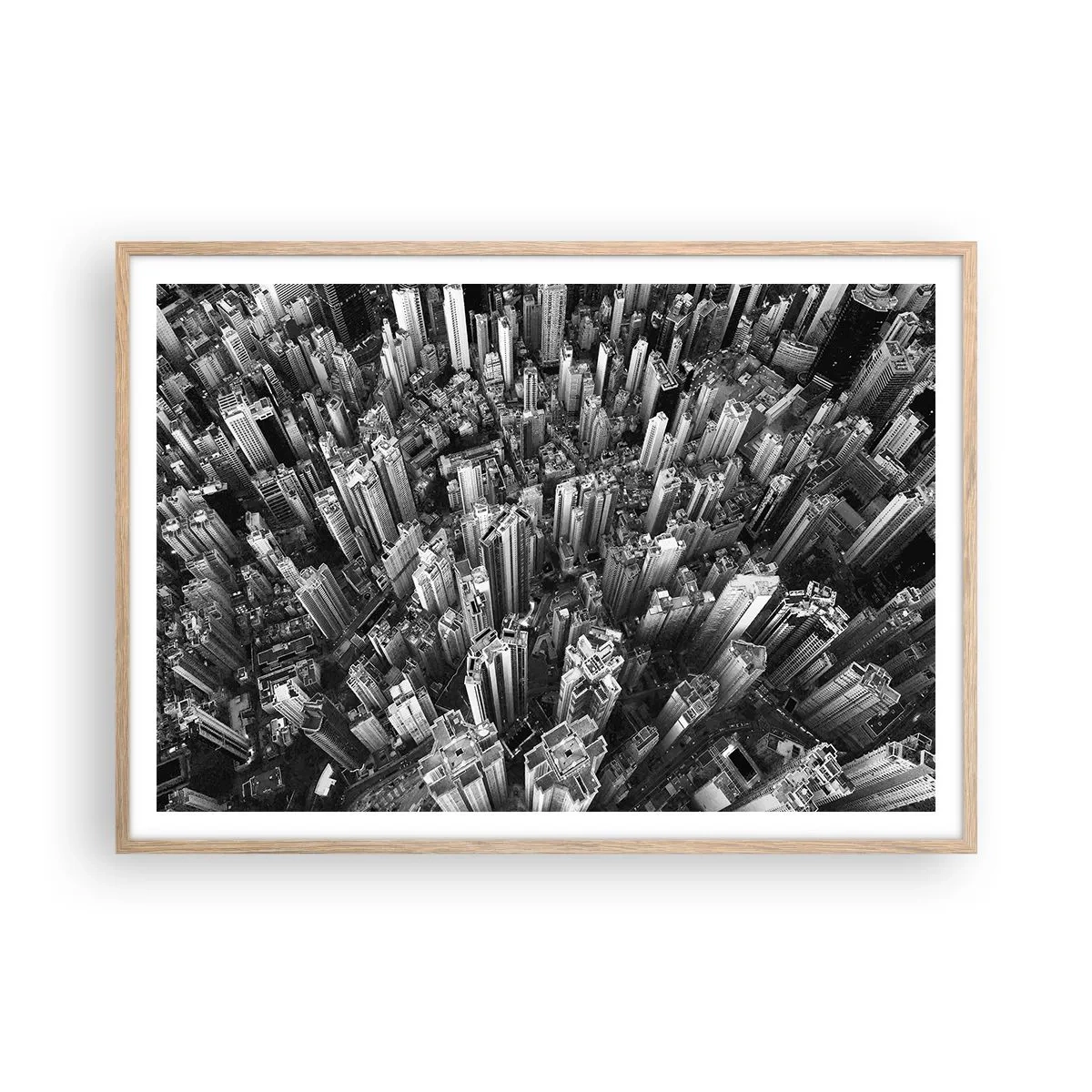 Poster in light oak frame - Higher and Higher - 100x70 cm