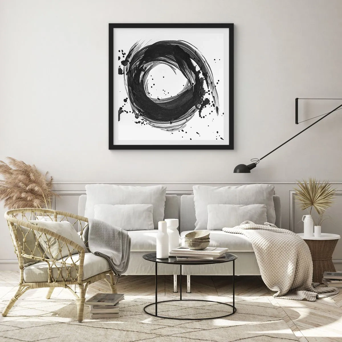 Poster in black frame - Whirl of Creation - 30x30 cm