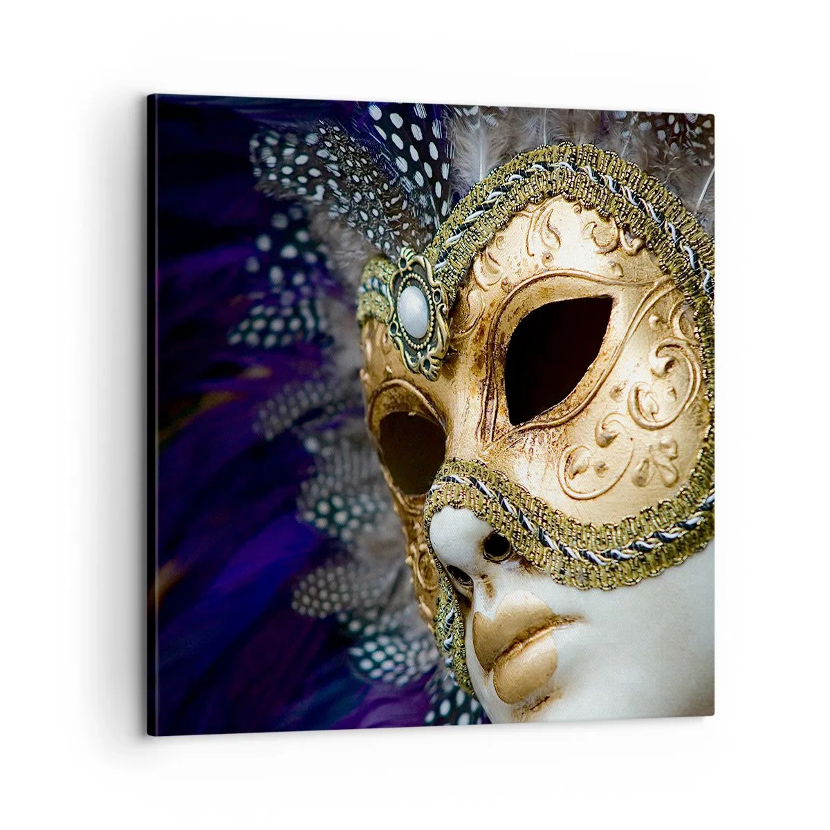 Canvas picture - Venetian Portrait In Gold - 60x60 cm