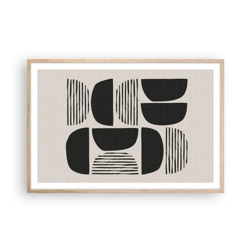 Poster in light oak frame - Half-Systems - 91x61 cm