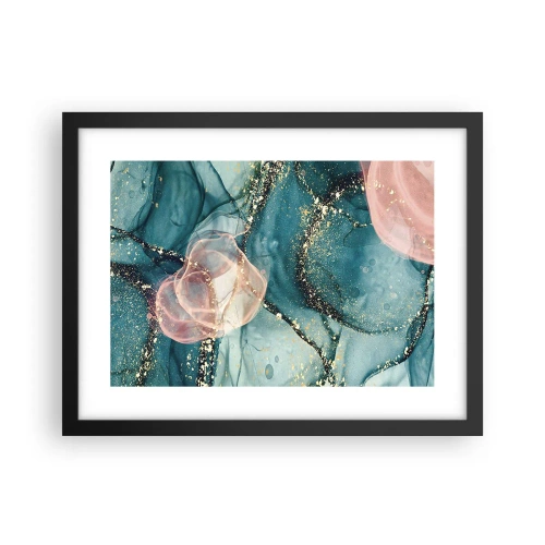 Poster in black frame - Silm Blue, Tulle Pink - 40x30 cm