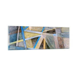 Glass picture - Straight Or Slanted? - 90x30 cm