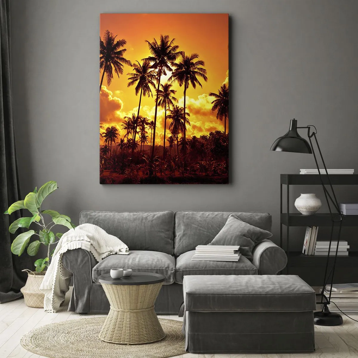 Canvas picture - Blazing Sun - 45x80 cm